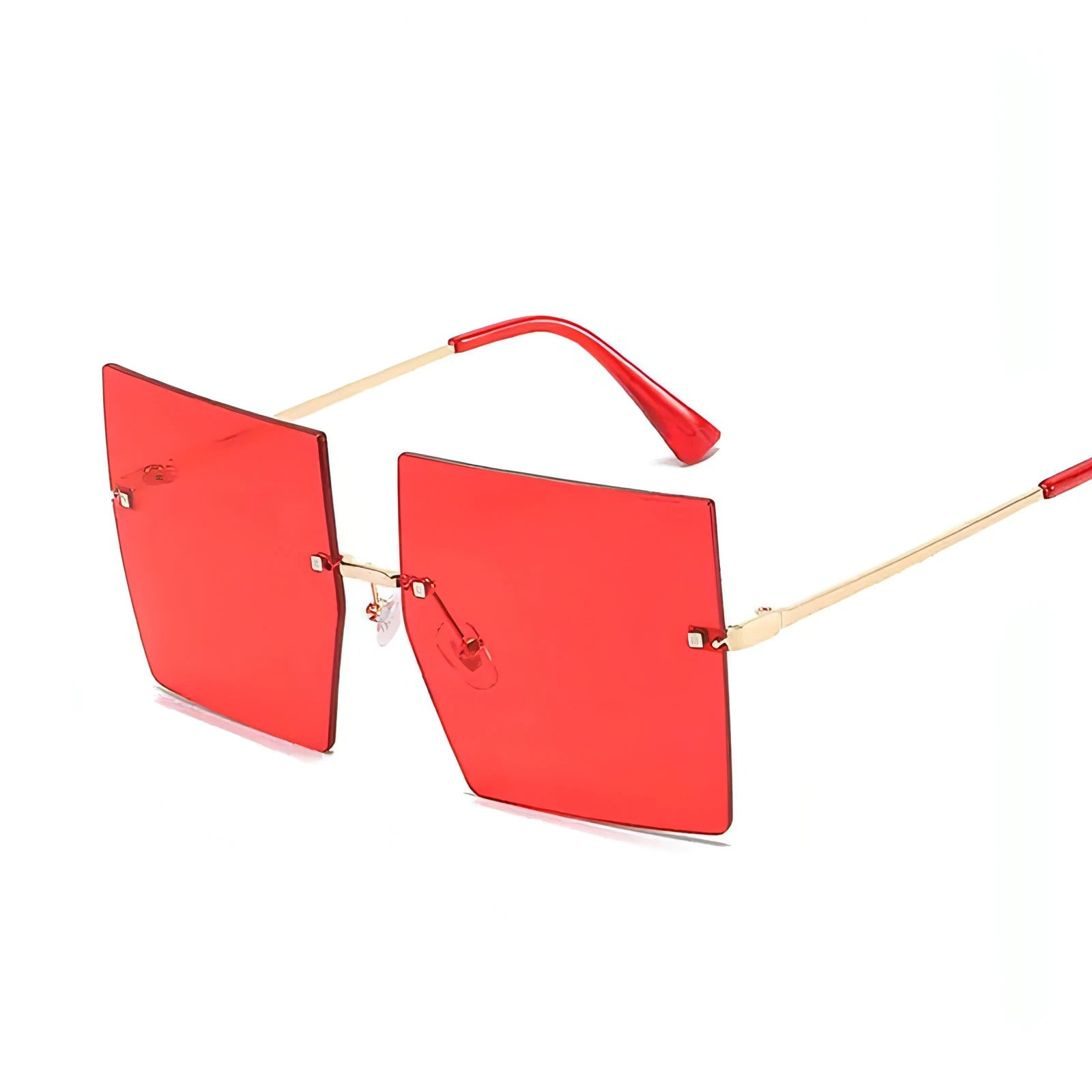 Oversized Rimless Square Sunglasses - Allure SocietyUV Sunglasses