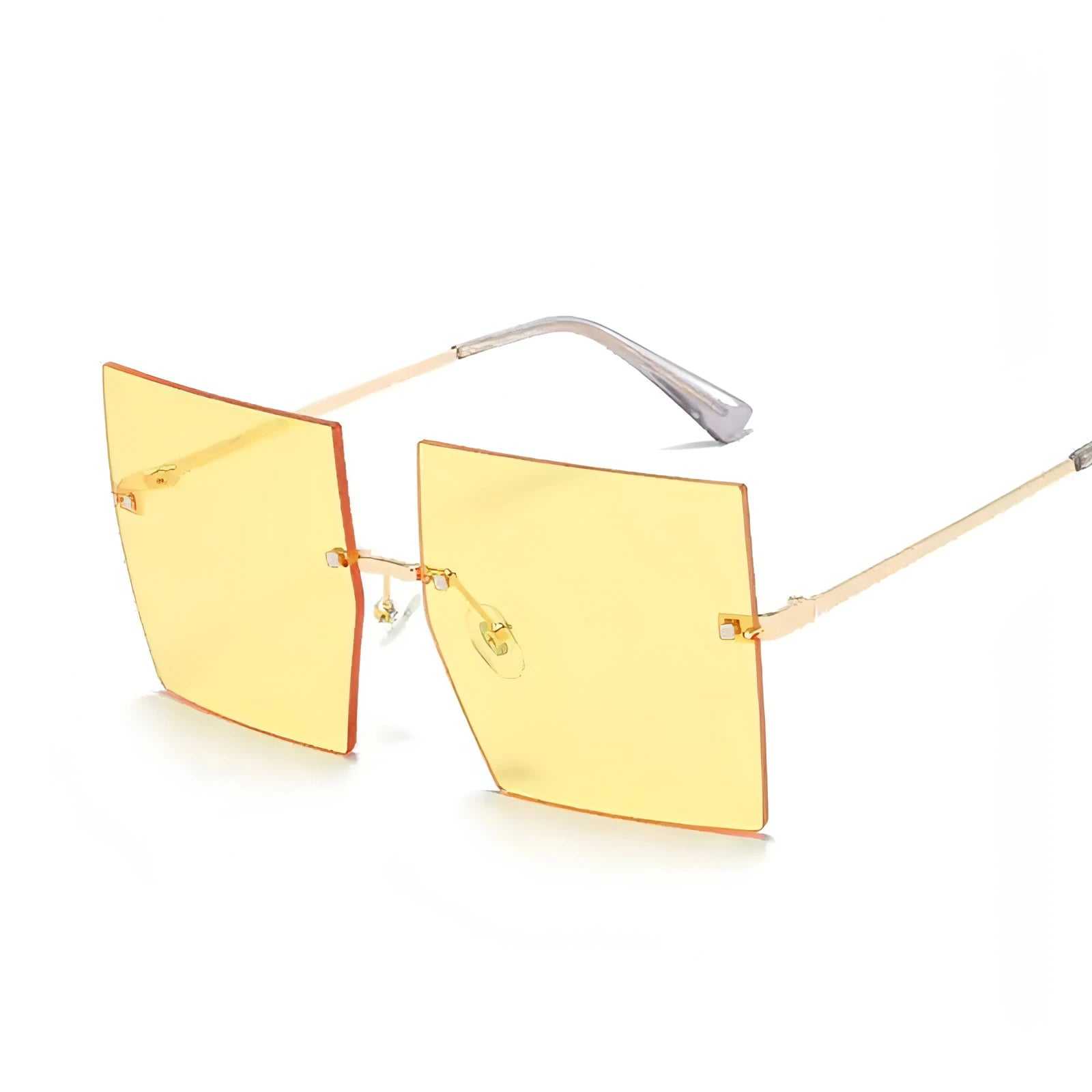 Oversized Rimless Square Sunglasses - Allure SocietyUV Sunglasses