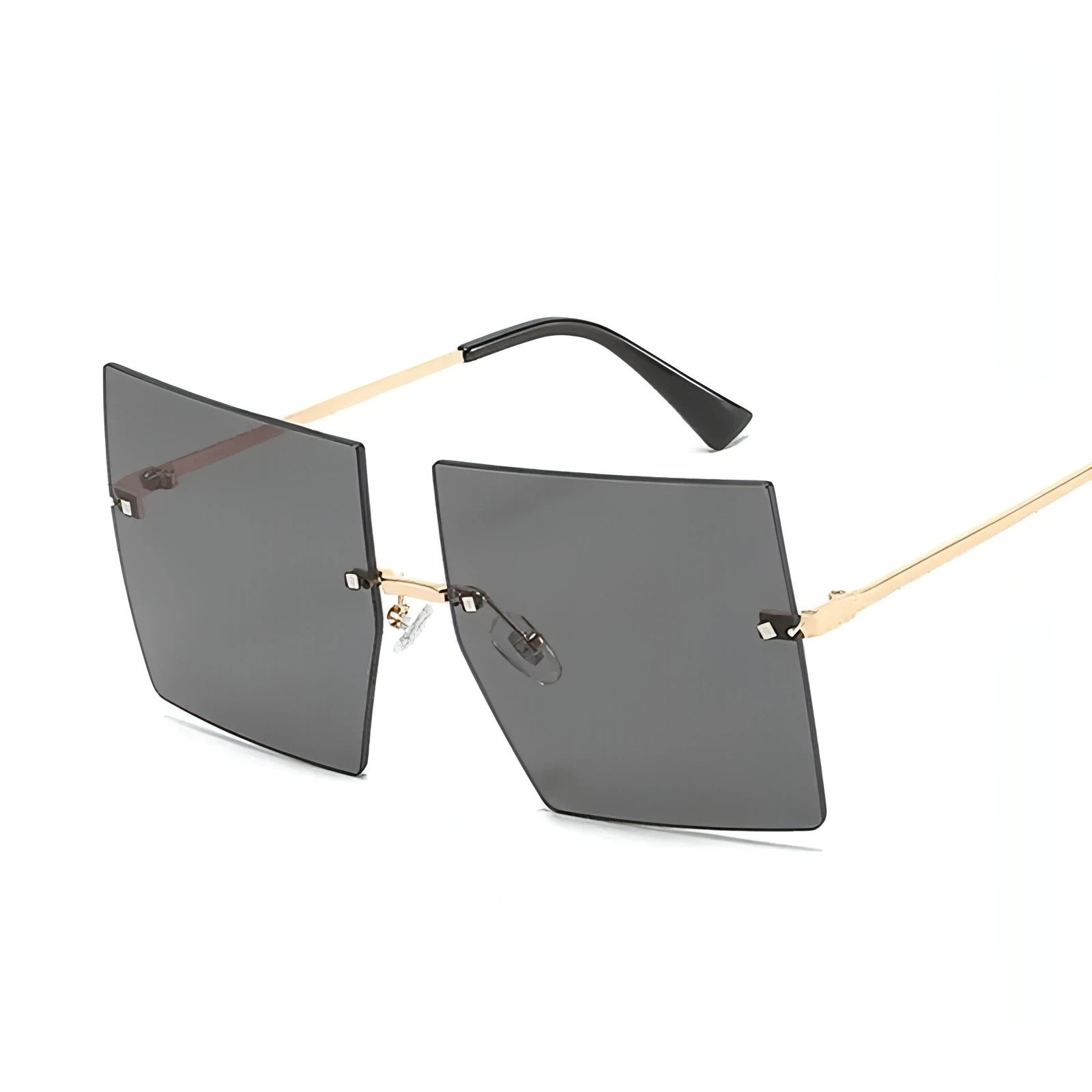 Oversized Rimless Square Sunglasses - Allure SocietyUV Sunglasses