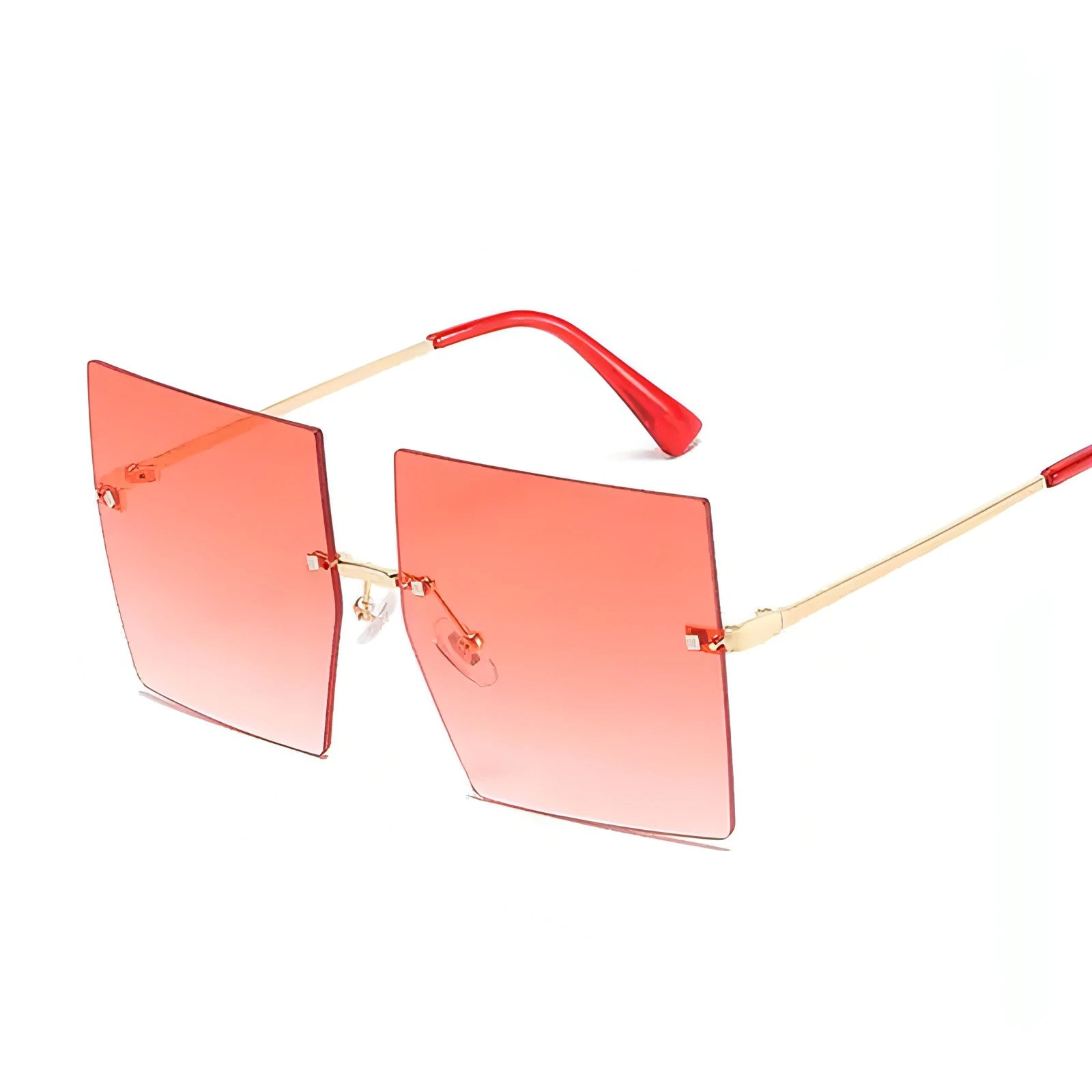 Oversized Rimless Square Sunglasses - Allure SocietyUV Sunglasses