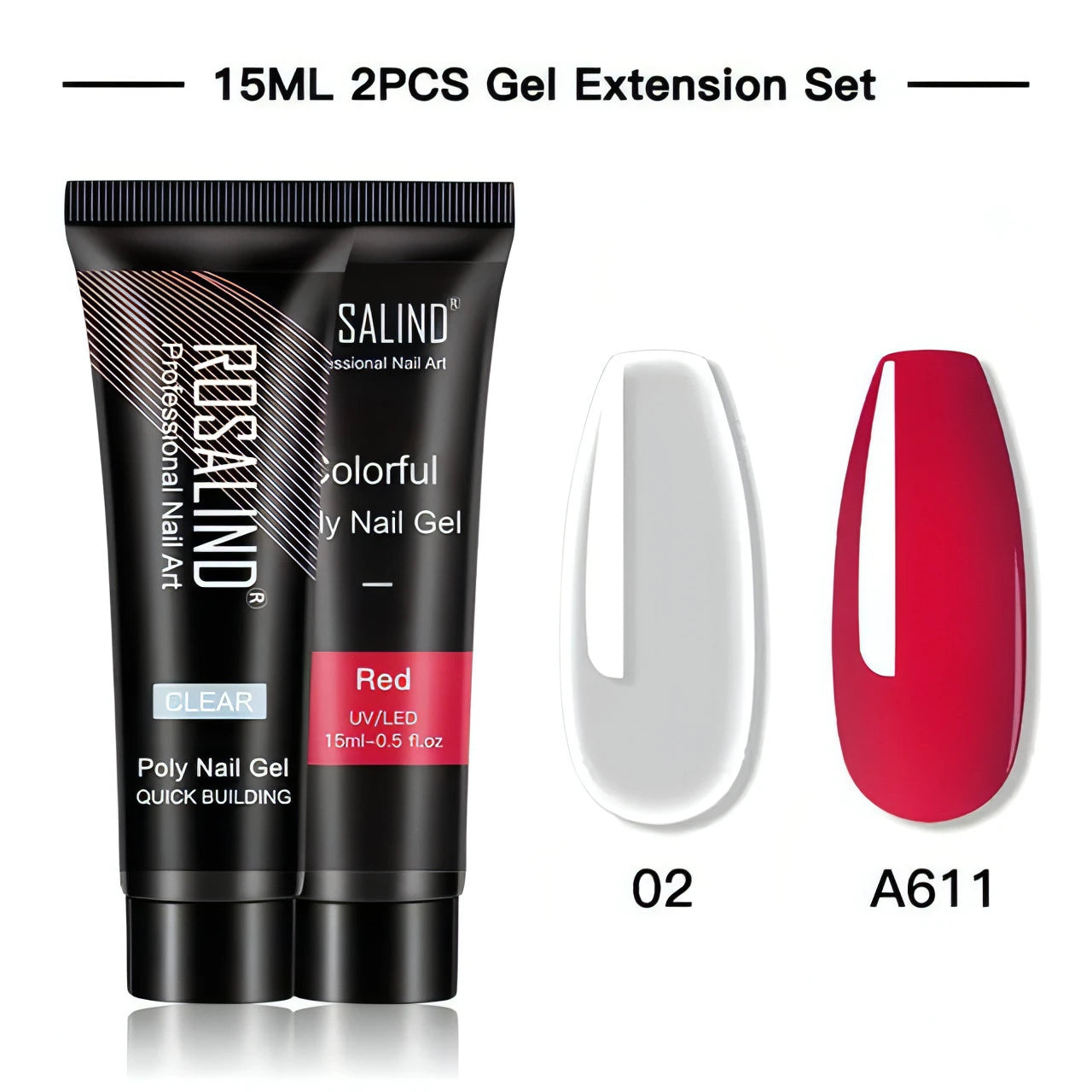 Poly Nail Gel Pure Color 2Pack - Allure SocietyFalse Nail Kits and Dryers