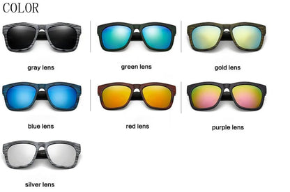Square Bamboo Retro Sunglasses - Allure SocietyUV Sunglasses