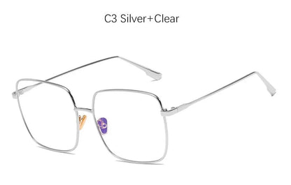 Square Framed Transparent Glasses - Allure SocietyUV Sunglasses