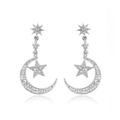 Star and Moon Drop Earrings - Allure SocietyEarrings