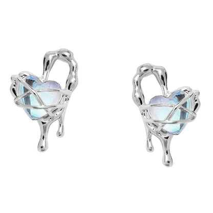 Sterling Silver Blue Stone Earrings - Allure SocietyEarrings