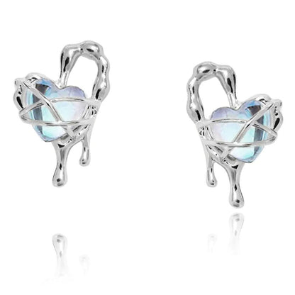 Sterling Silver Blue Stone Earrings - Allure SocietyEarrings