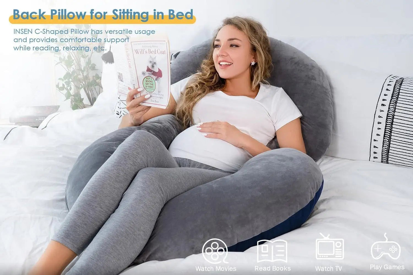 Ultimate Comfort C - Shaped Pregnancy Body Pillow - Allure SocietyPosture Support
