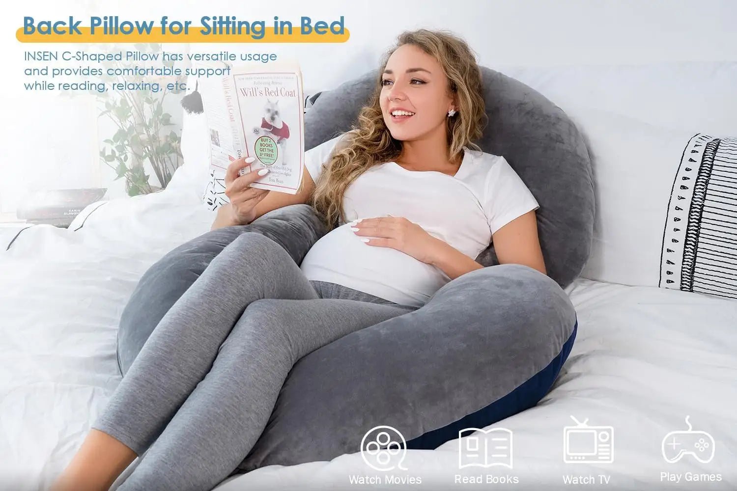 Ultimate Comfort C - Shaped Pregnancy Body Pillow - Allure SocietyPosture Support
