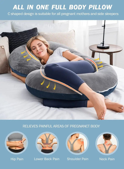 Ultimate Comfort C - Shaped Pregnancy Body Pillow - Allure SocietyPosture Support