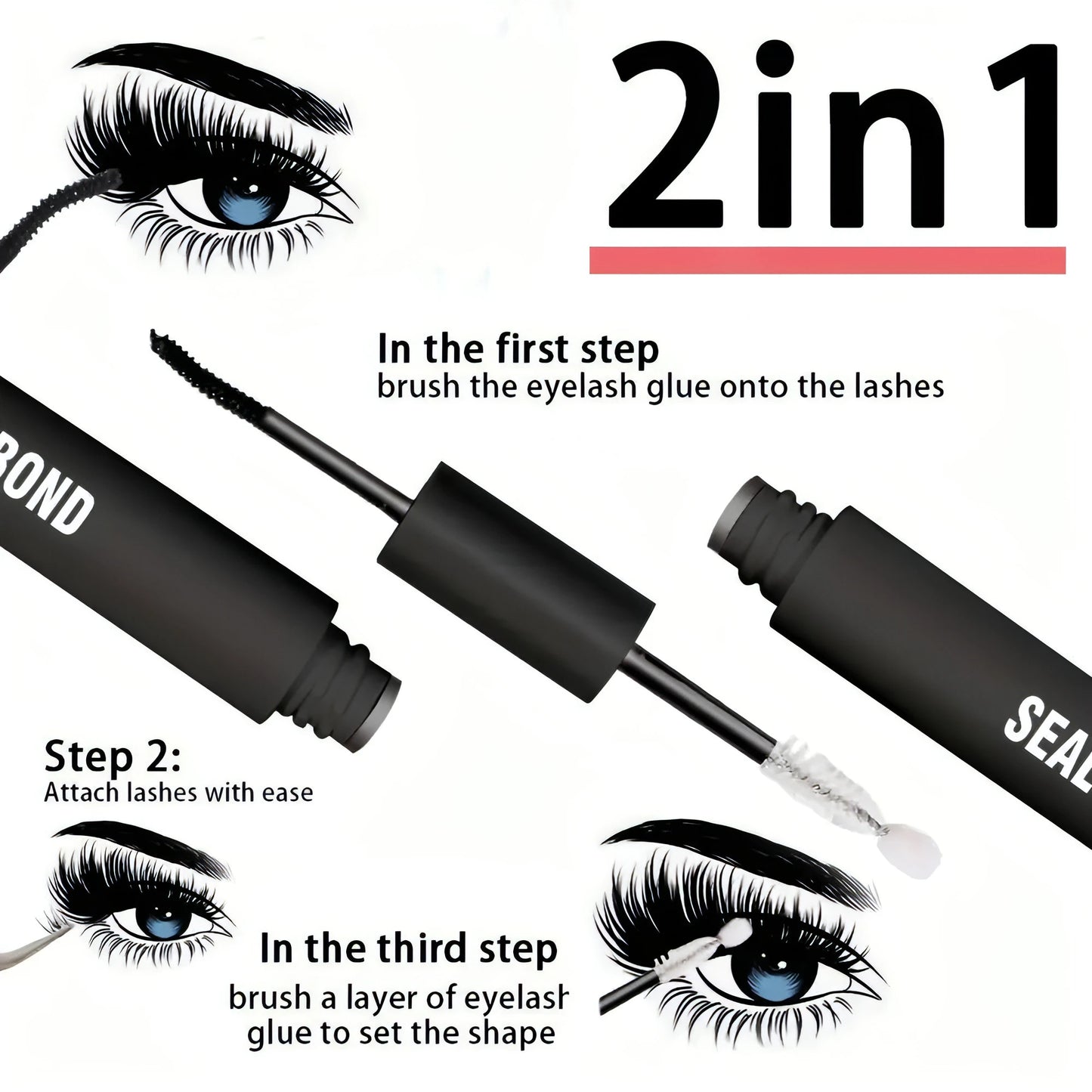 Waterproof Eyelash Glue - Allure SocietyFalse Eyelashes