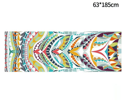 Yoga Mat Towel 185*63cm Printed Yoga Towel Non Slip Fitness Workout Mat Cover for Pilates Gym Yoga Blankets - Allure SocietyYoga Towel and Blankets