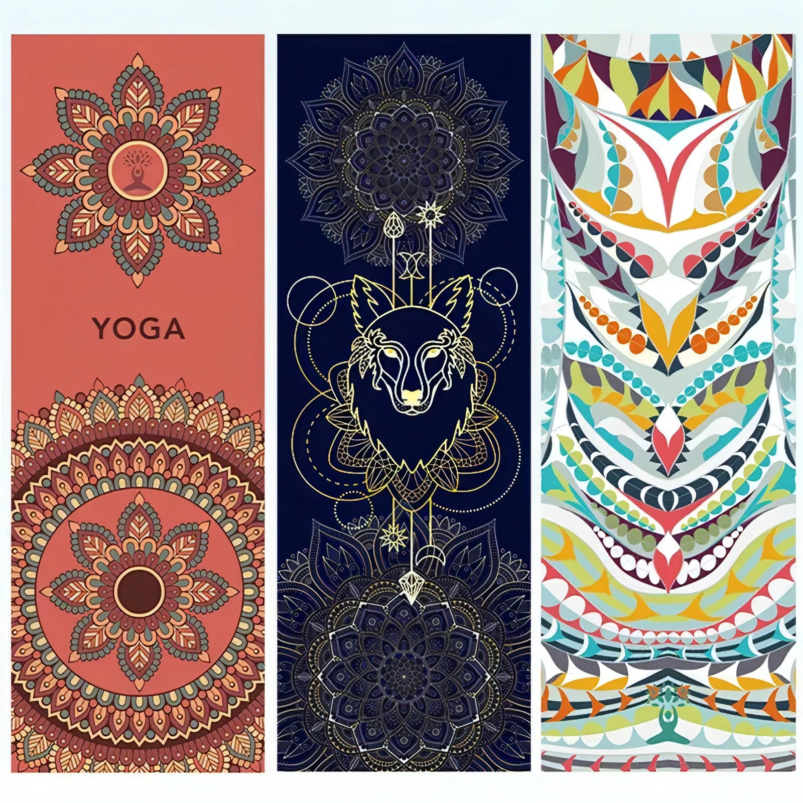 Yoga Mat Towel 185*63cm Printed Yoga Towel Non Slip Fitness Workout Mat Cover for Pilates Gym Yoga Blankets - Allure SocietyYoga Towel and Blankets