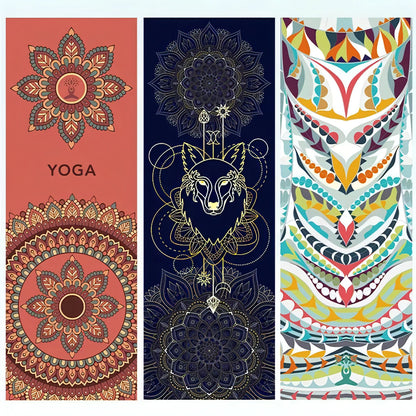 Yoga Mat Towel 185*63cm Printed Yoga Towel Non Slip Fitness Workout Mat Cover for Pilates Gym Yoga Blankets - Allure SocietyYoga Towel and Blankets